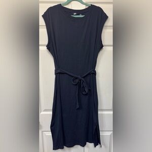 NWT Lands' End Dark Blue Midi Dress